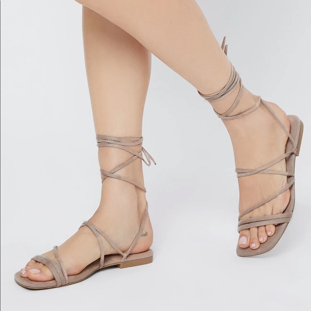 Shein Vegan Lace Up Strappy Sandals